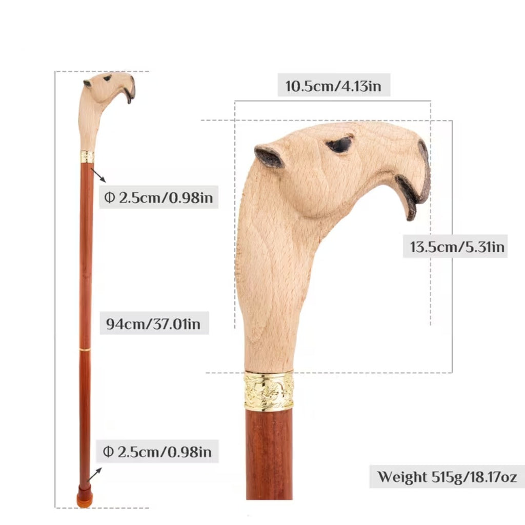 Sand camel head handle, close-up