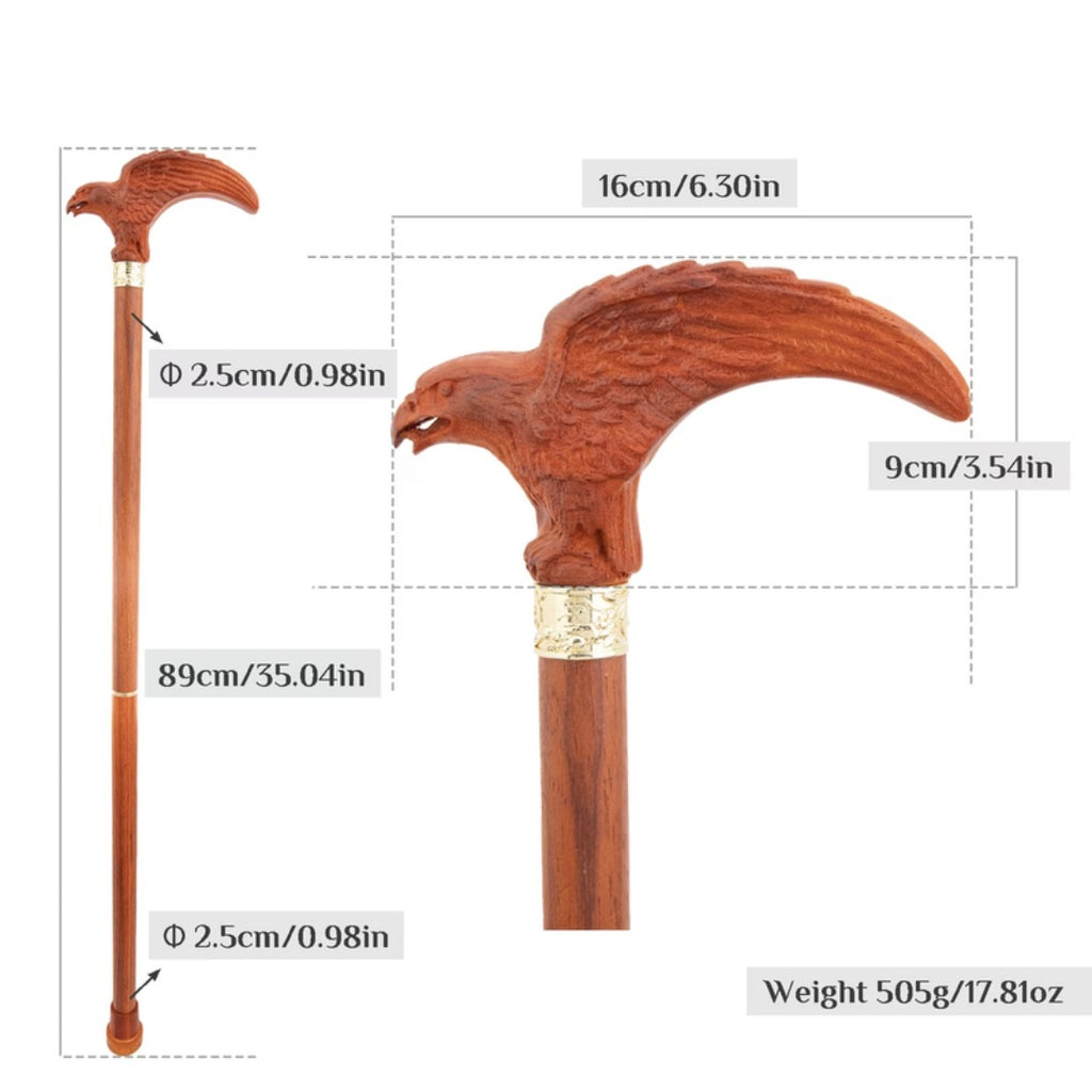 Spread Wing Eagle Walking Cane, third view